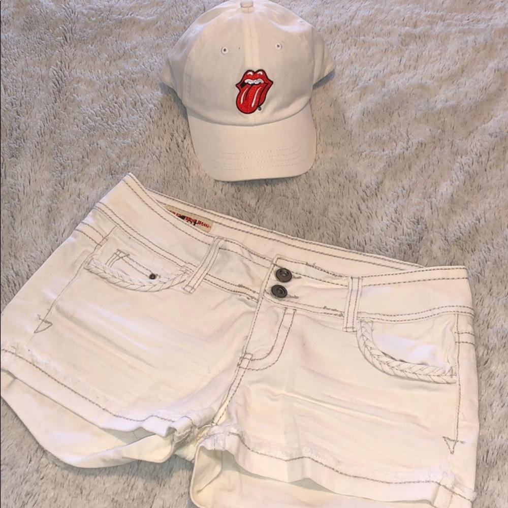 White Jean Shorts